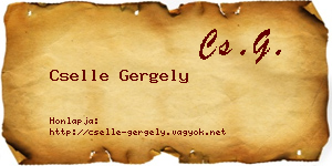 Cselle Gergely névjegykártya