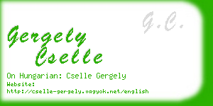 gergely cselle business card